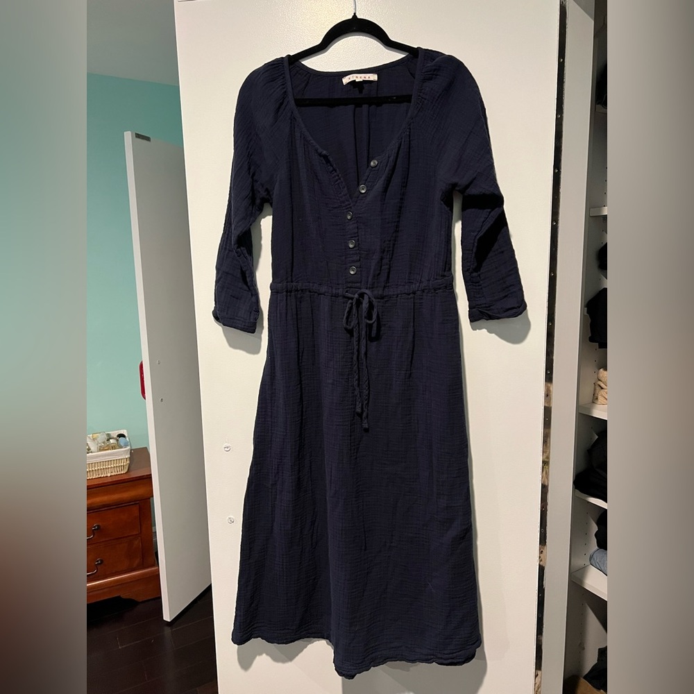 Xirena Blue Cotton Maxi Dress